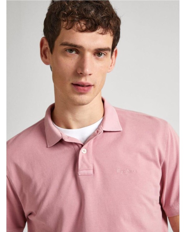 POLO PIQUÉ PEPE JEANS CON LOGO BORDADO ROSA