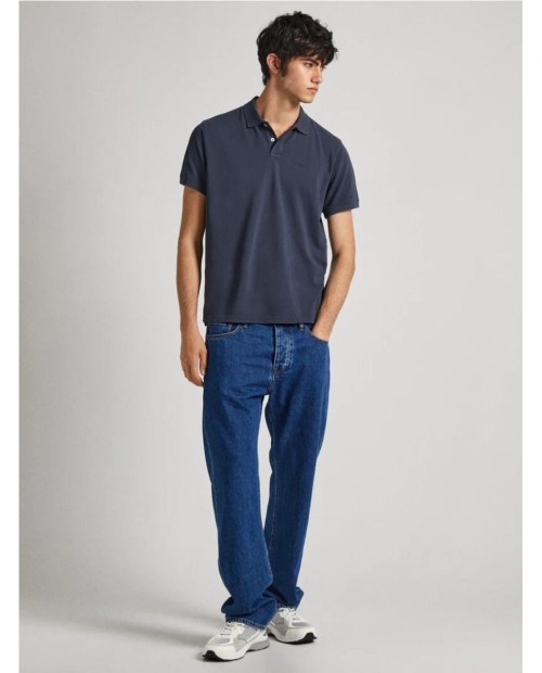 POLO PIQUÉ PEPE JEANS CON LOGO BORDADO MARINO 2