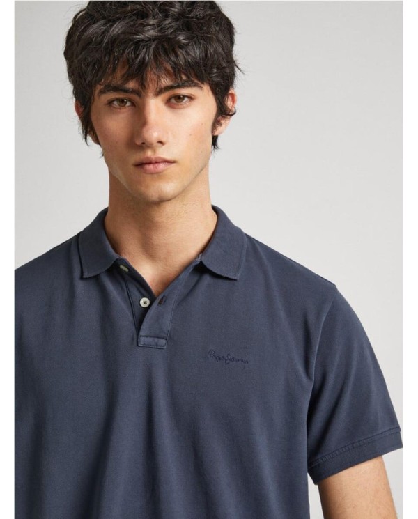POLO PIQUÉ PEPE JEANS CON LOGO BORDADO MARINO