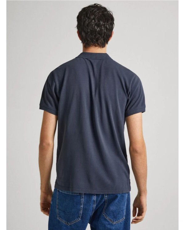 POLO PIQUÉ PEPE JEANS CON LOGO BORDADO MARINO
