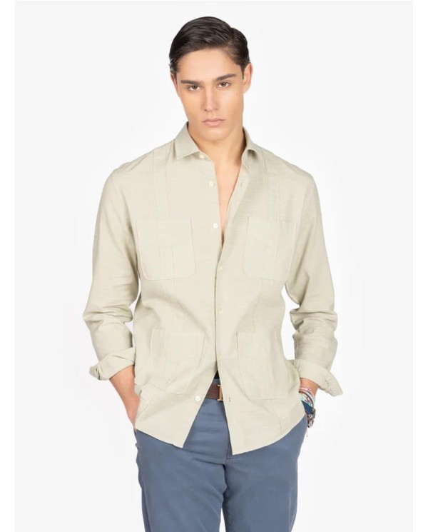 CAMISA GUAYABERA HARPER&NEYER AMARILLO