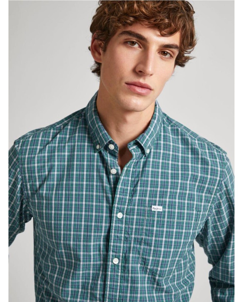 CAMISA PEPE JEANS POPELÍN CUADROS FIT... CAMISA PEPE JEANS POPELÍN CUADROS FIT...