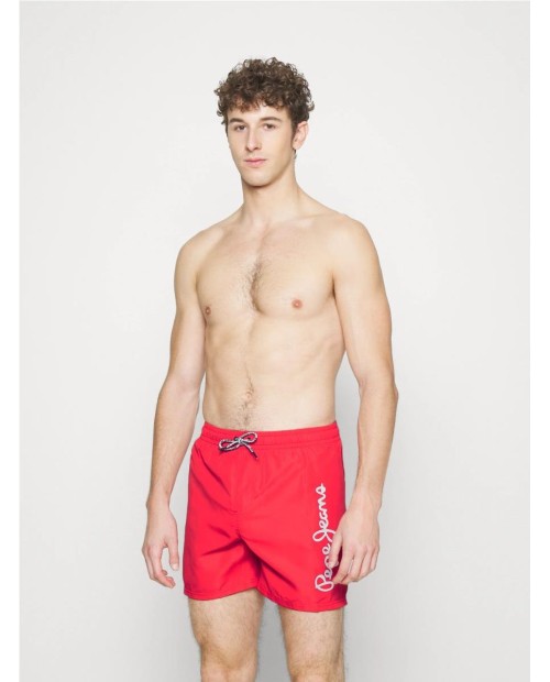 BAÑADOR BERMUDA PEPE JEANS MAXI LOGO ROJO 2