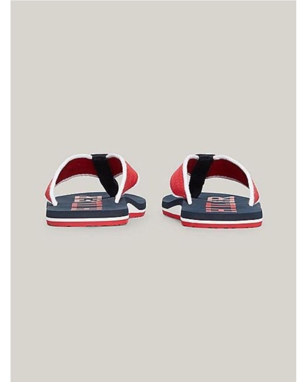 CHANCLAS TOMMY HILFIGER CON TIRAS DE TEJIDO TRENZADO MARINO