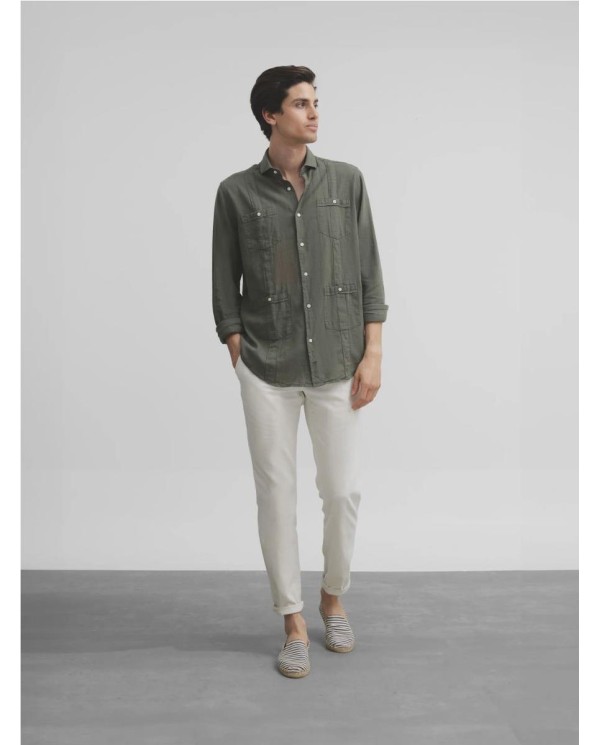 GUAYABERA SILBON SPORT  SOFT VERDE