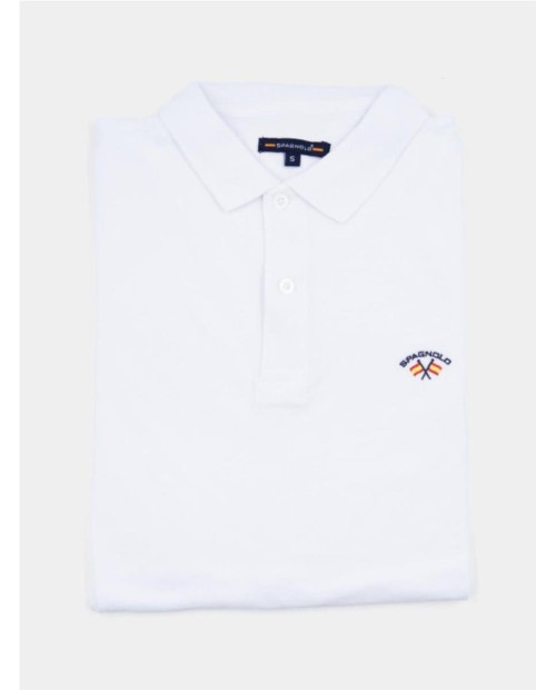 POLO SPAGNOLO PIQUE BASICO BLANCO