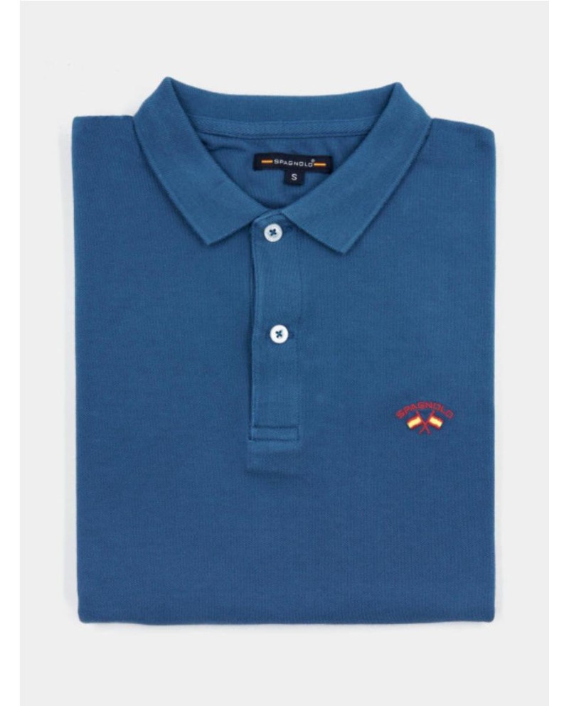 POLO SPAGNOLO PIQUE BASICO AZUL OSCURO