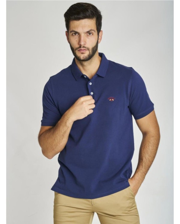 POLO SPAGNOLO PIQUE BASICO MARINO