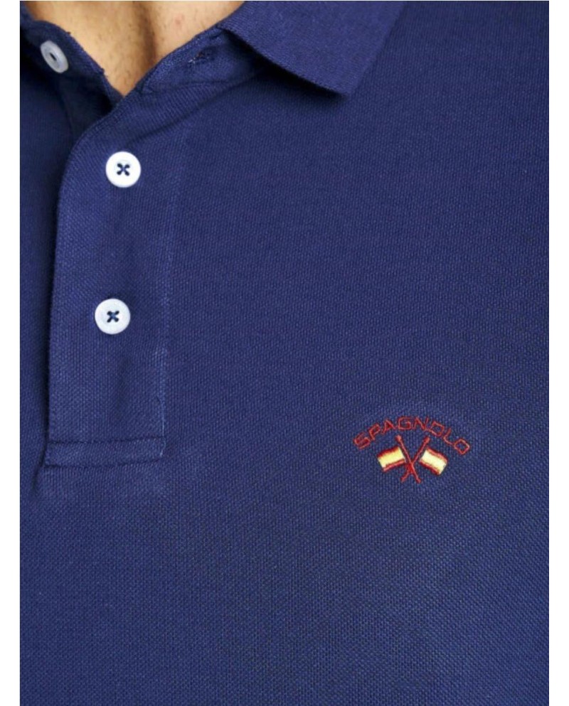POLO SPAGNOLO PIQUE BASICO MARINO