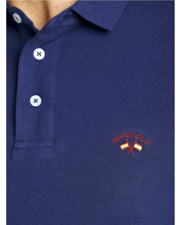 POLO SPAGNOLO PIQUE BASICO MARINO