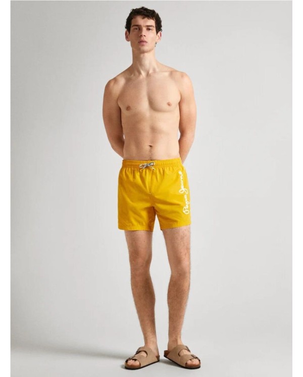 BAÑADOR BERMUDA PEPE JEANS MAXI LOGO AMARILLO