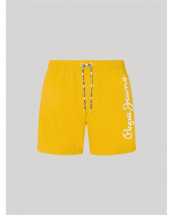 BAÑADOR BERMUDA PEPE JEANS MAXI LOGO AMARILLO