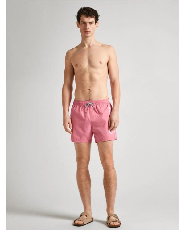 BAÑADOR BERMUDA PEPE JEANS MAXI LOGO ROSA