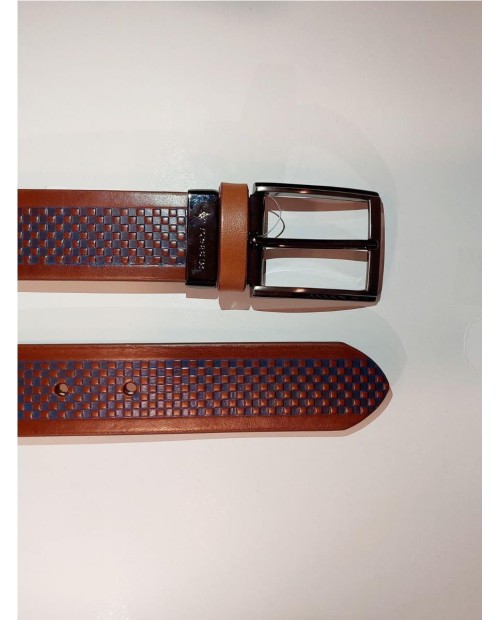 Cinturón Possum vaquetilla color brandy con grabado en... 2