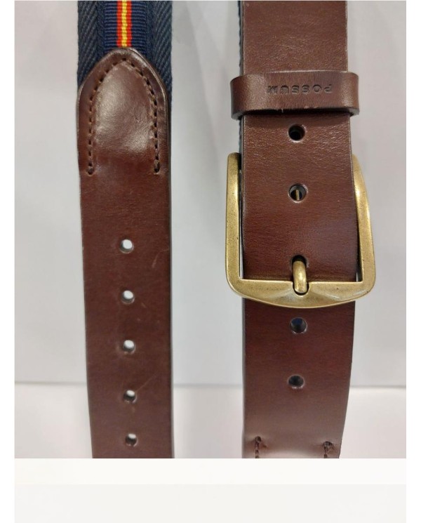 Cinturón Possum piel/lona Marino España MARINO