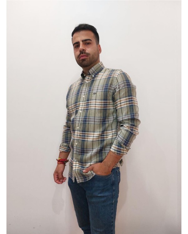 CAMISA THOMAS HARRISON CUADROS LINO/TENCEL MULTICOLOR