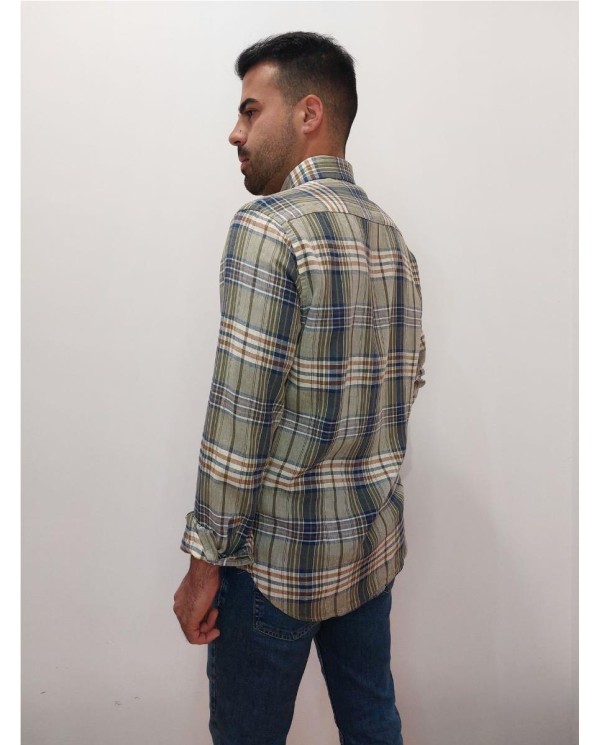 CAMISA THOMAS HARRISON CUADROS LINO/TENCEL MULTICOLOR