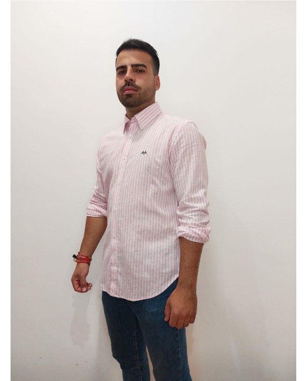 CAMISA THOMAS HARRISON LINO/ALGODON ROSA