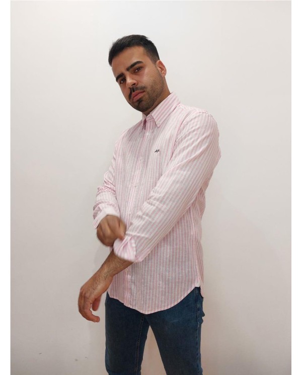 CAMISA THOMAS HARRISON LINO/ALGODON ROSA