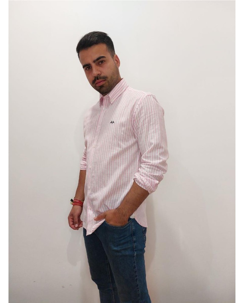CAMISA THOMAS HARRISON LINO/ALGODON ROSA CAMISA THOMAS HARRISON LINO/ALGODON ROSA