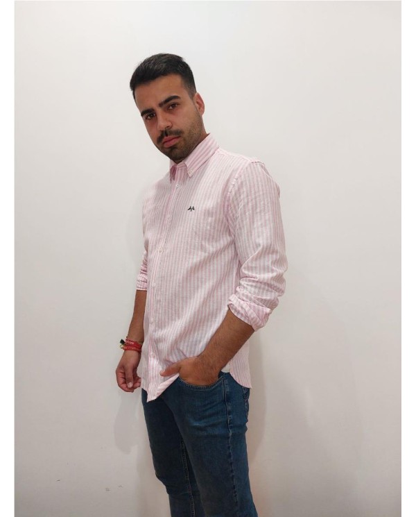 CAMISA THOMAS HARRISON LINO/ALGODON ROSA