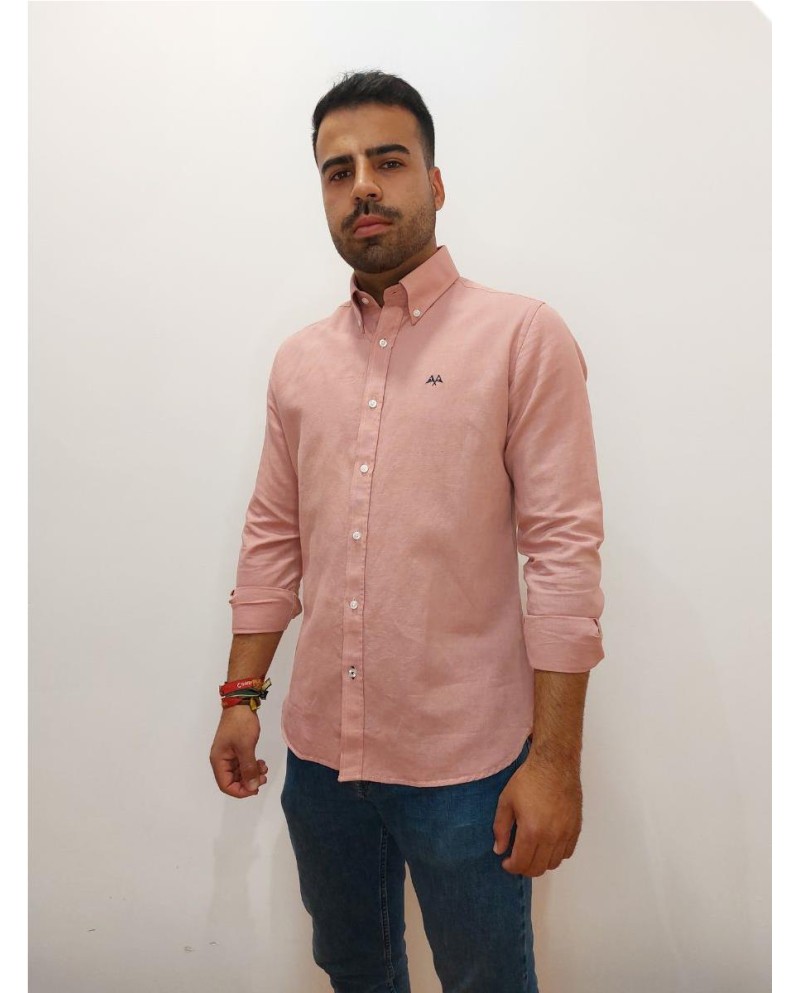 CAMISA THOMAS HARRISON LINO/ALGODÓN ROSA