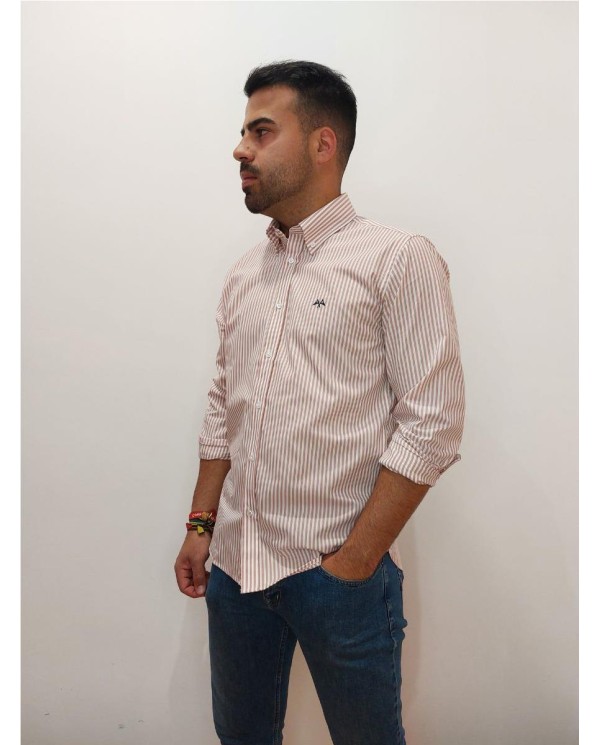 CAMISA SPORT THOMAS HARRISON RAYAS ROSAS. ROSA