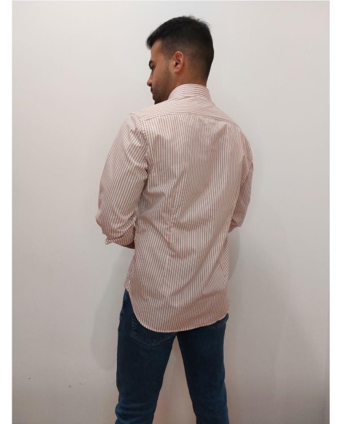 CAMISA SPORT THOMAS HARRISON RAYAS ROSAS. ROSA 2