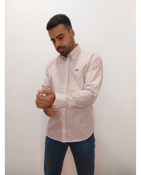 CAMISA SPORT THOMAS HARRISON RAYAS ROSAS. ROSA