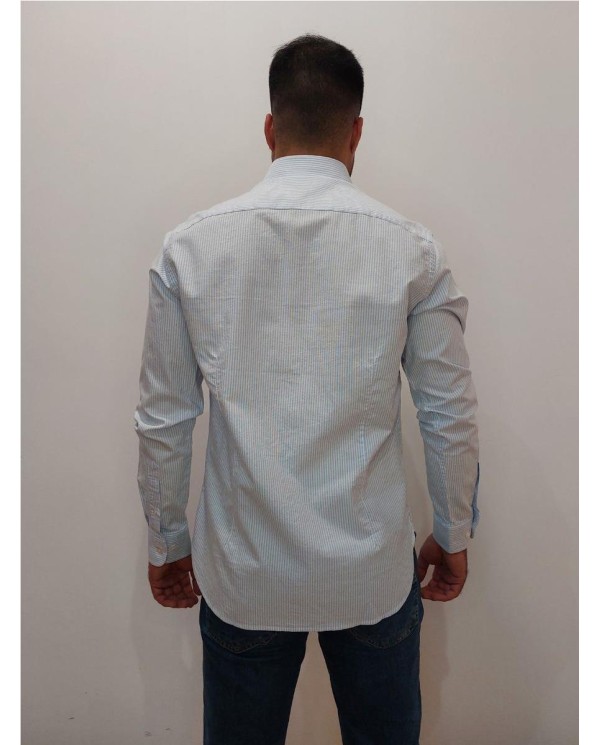 CAMISA SPORT THOMAS HARRISON OXFORD RAYAS AZUL