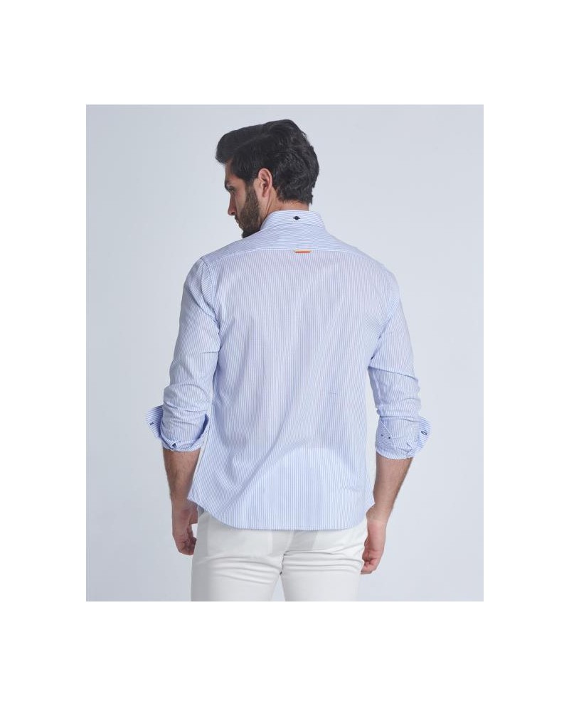 CAMISA POPELIN BOLSILLO SPAGNOLO AZUL CAMISA POPELIN BOLSILLO SPAGNOLO AZUL