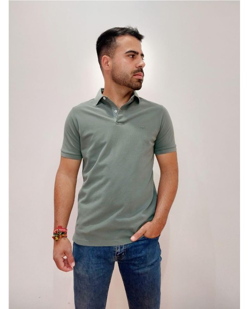 POLO THOMAS HARRISON LAVADO 100% ALGODÓN VERDE CLARO