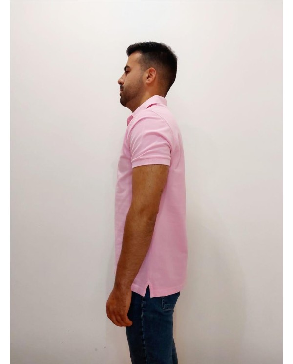 POLO THOMAS HARRISON LAVADO 100% ALGODÓN ROSA