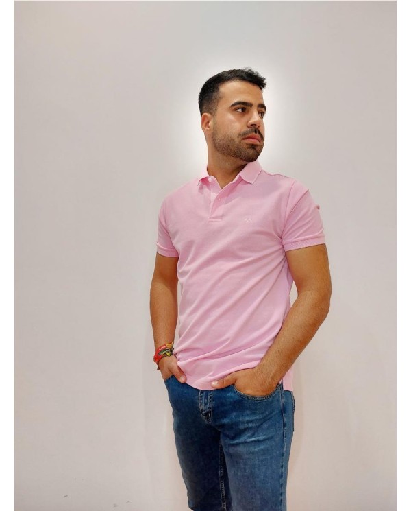 POLO THOMAS HARRISON LAVADO 100% ALGODÓN ROSA