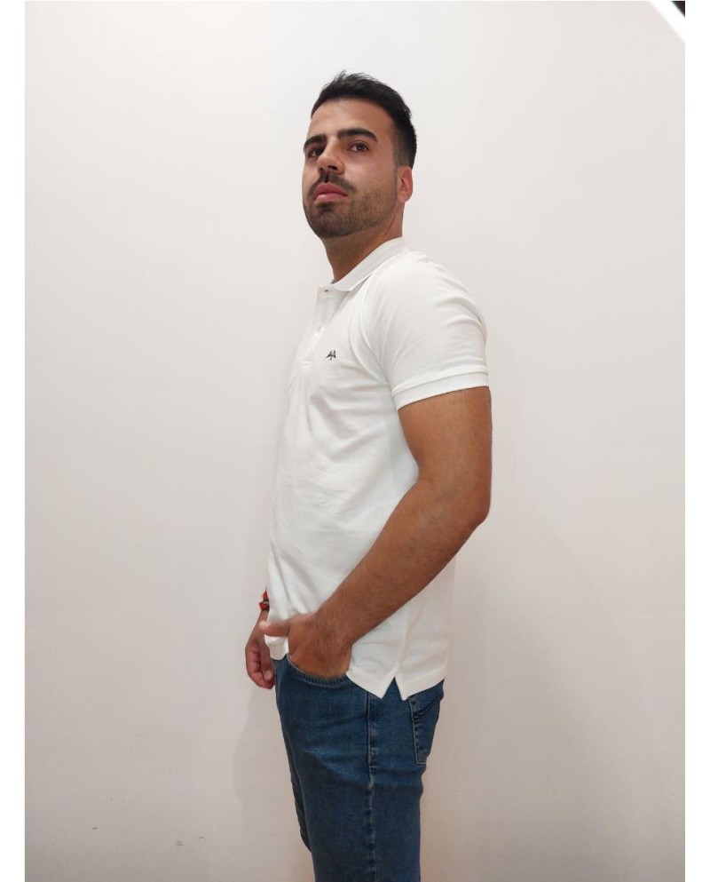 POLO THOMAS HARRISON PIQUE BLANCO