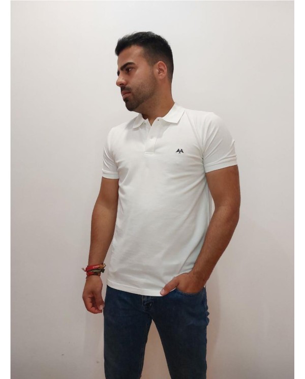 POLO THOMAS HARRISON PIQUE BLANCO