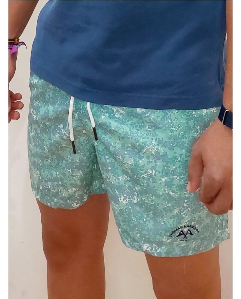 BAÑADOR THOMAS HARRISON ESTAMPADO VERDE MULTICOLOR