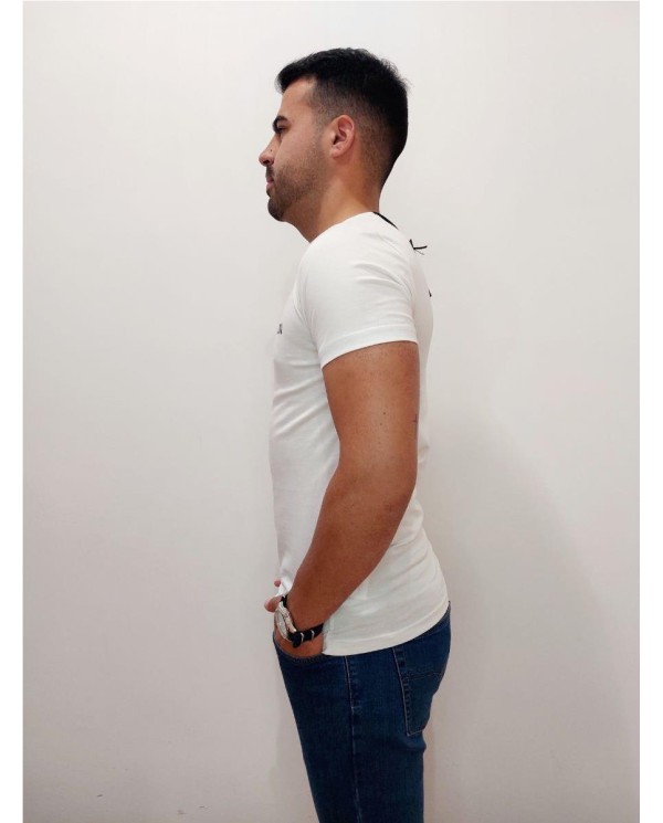 CAMISETA THOMAS HARRISON LOGO PECHO BLANCO