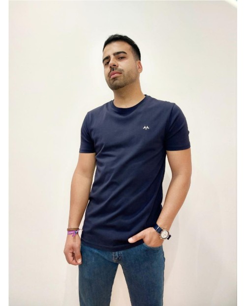 CAMISETA THOMAS HARRISON LOGO BORDADO PECHO MARINO