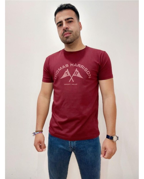 CAMISETA THOMAS HARRISON LOGO GRANDE EN PECHO MORADO