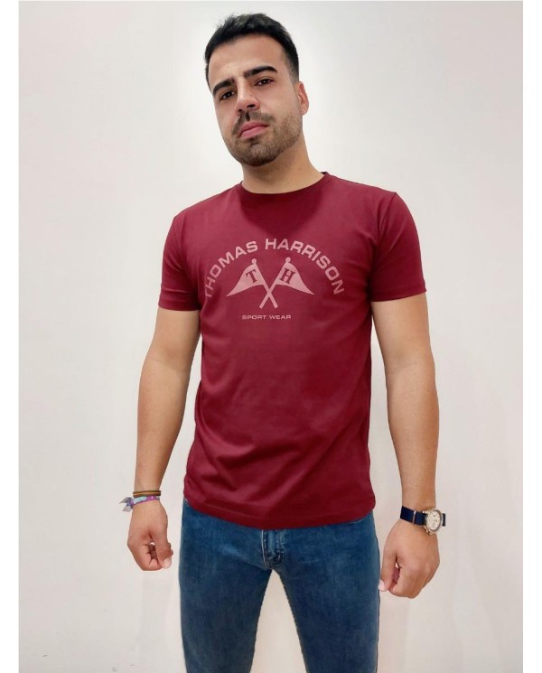 CAMISETA THOMAS HARRISON LOGO GRANDE EN PECHO MORADO