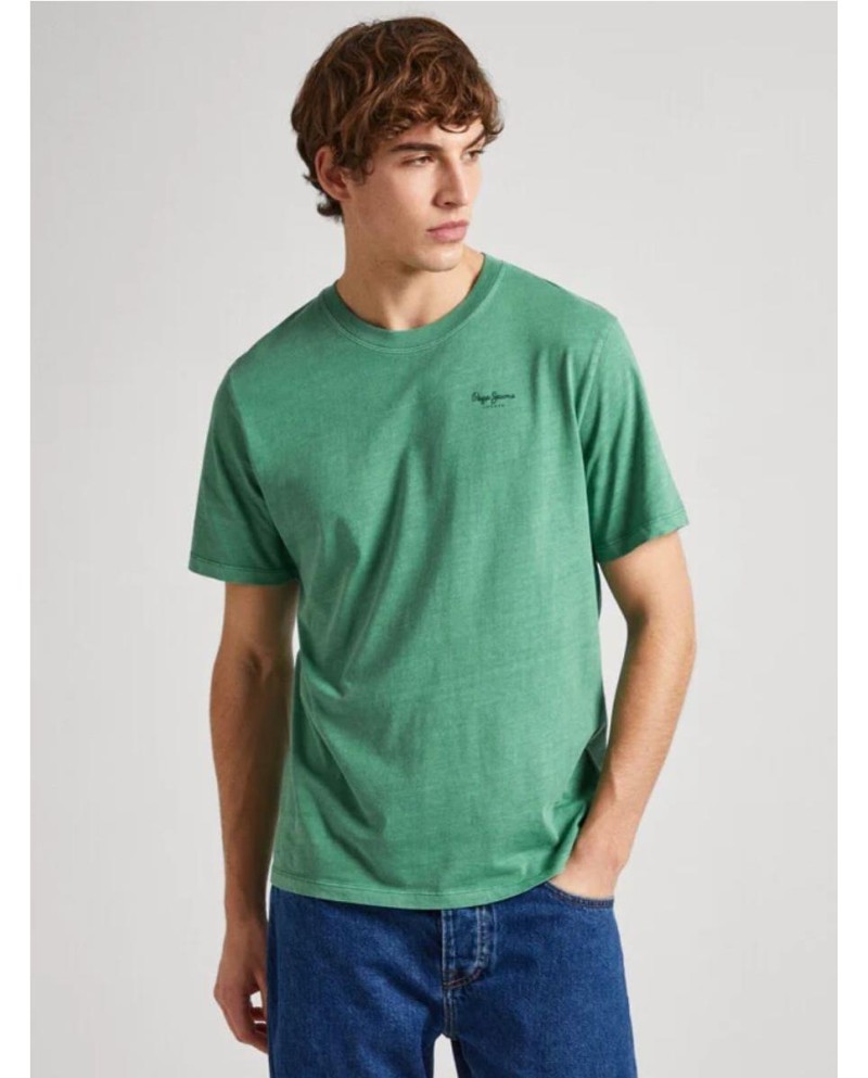 CAMISETA PEPE JEANS  ALGODÓN CON LOGO ESTAMPADO VERDE CLARO