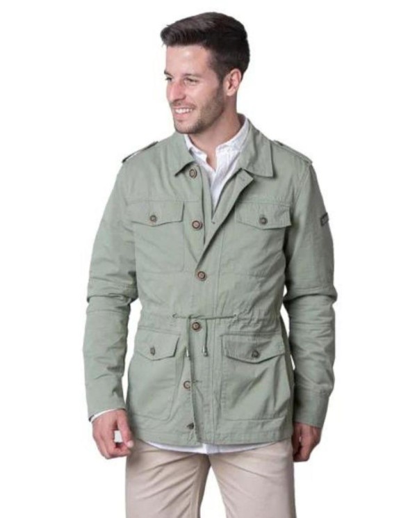 SAHARIANA SPAGNOLO ALGODÓN VERDE