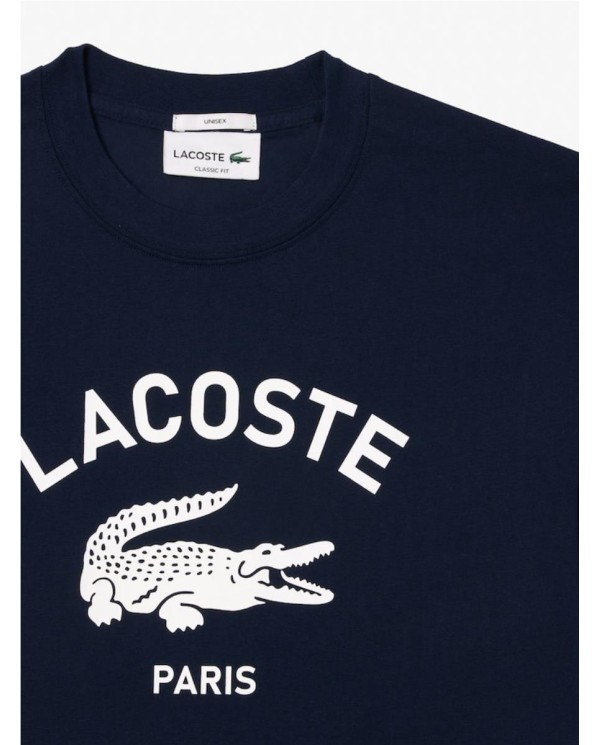 Camiseta con estampado Lacoste de corte clásico MARINO