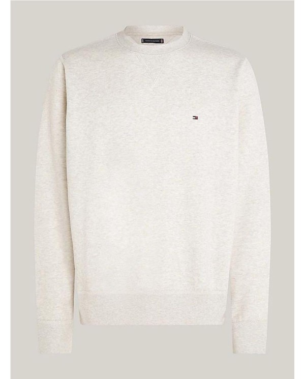 Sudadera de felpa con cuello redondo BEIGE