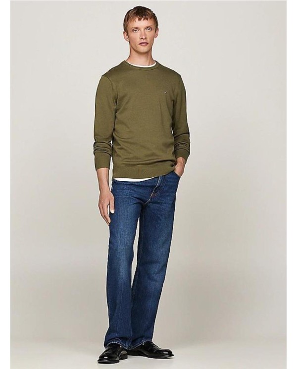 Sudadera de felpa con cuello redondo VERDE