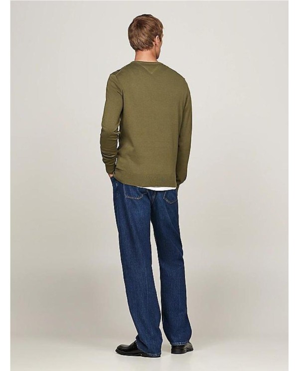 Sudadera de felpa con cuello redondo VERDE