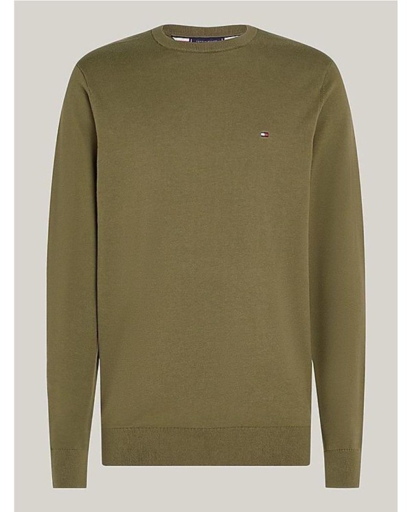 Sudadera de felpa con cuello redondo VERDE