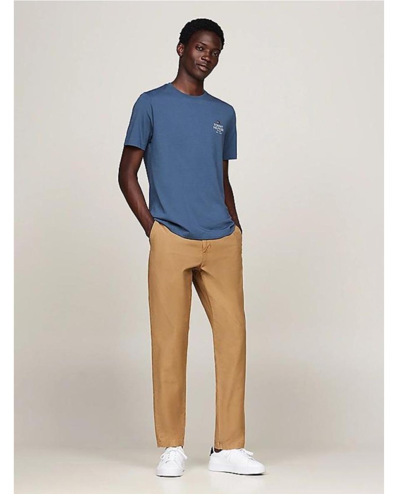 Camiseta de cuello redondo con logo AZUL