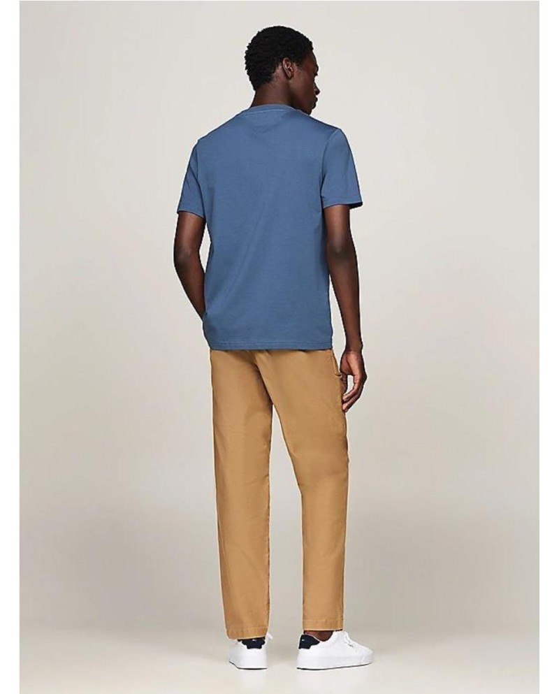 Camiseta de cuello redondo con logo AZUL